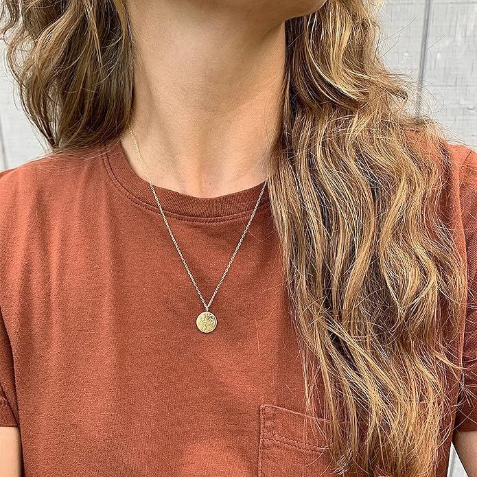 Collner 14K Gold Heart Pendant Necklace for Women Dainty Star Necklace Tiny Evil Eye Choker Necklace Boho Crescent Moon Necklace Minimalist Jewelry
