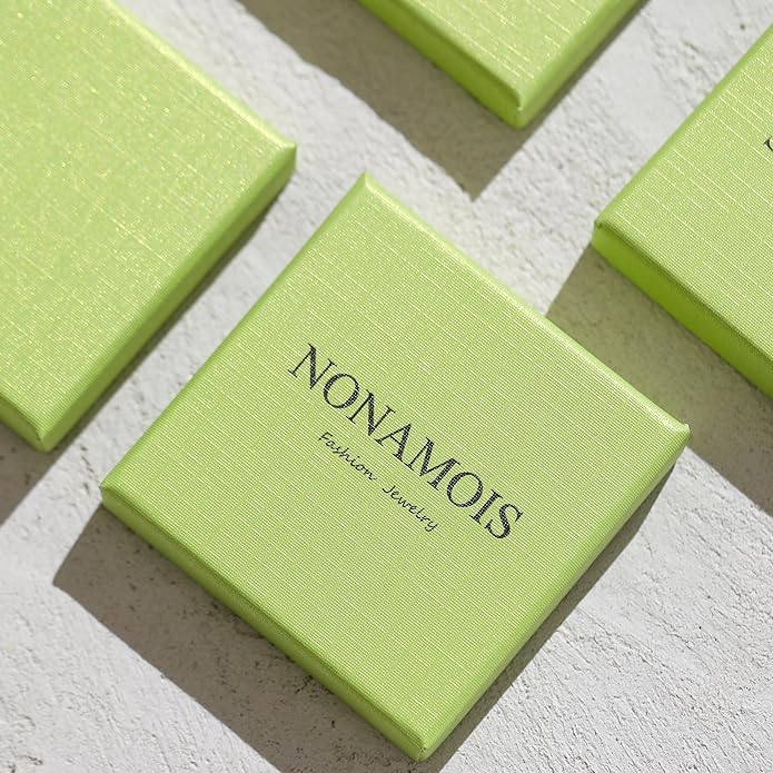 Gold Chain Necklace for Women Dainty 18K Gold Plated Thin Satellite Beaded Turquoise Necklace Simple Gold Boho Jewelry