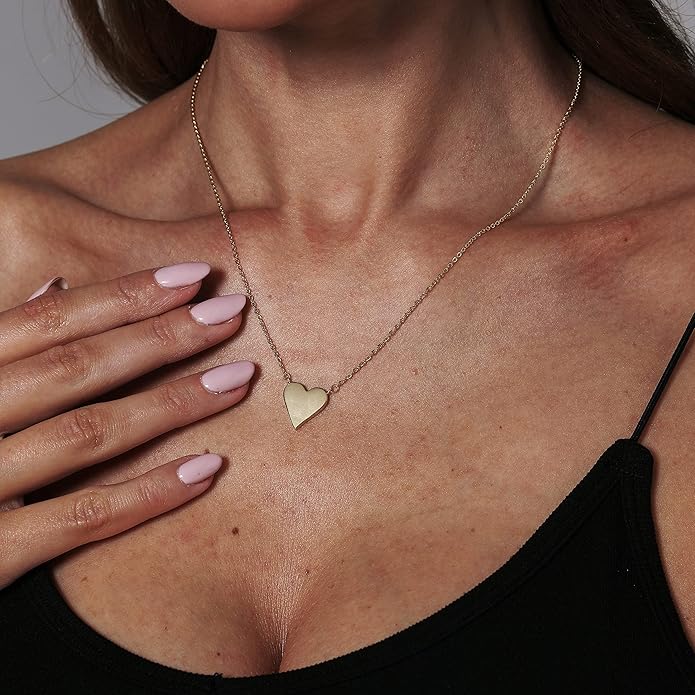 Collner 14K Gold Heart Pendant Necklace for Women Dainty Star Necklace Tiny Evil Eye Choker Necklace Boho Crescent Moon Necklace Minimalist Jewelry