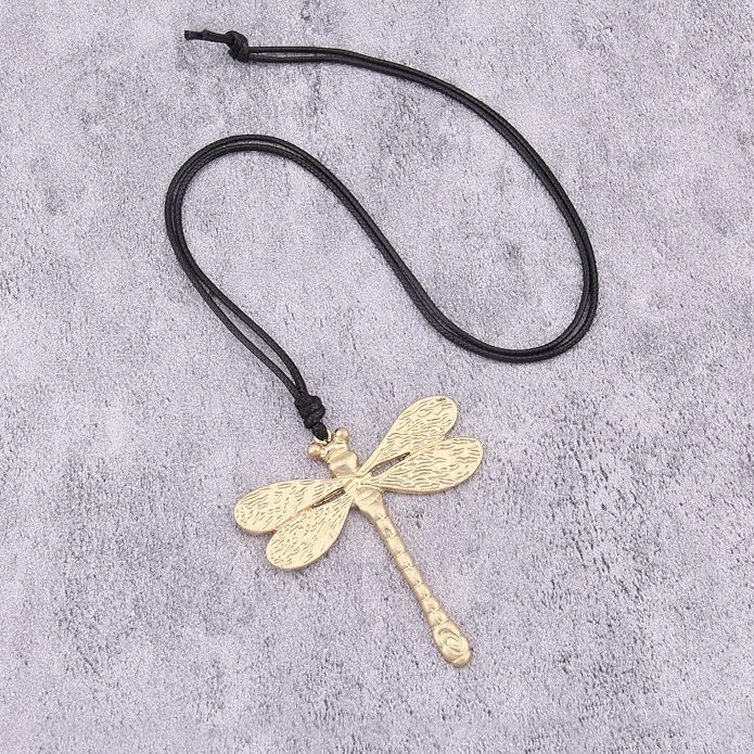 Long Boho Necklaces for Women Vintage Leather Wooden Pendant Y Choker Ethnic Style Gold Circle Hippie Sweater Necklace