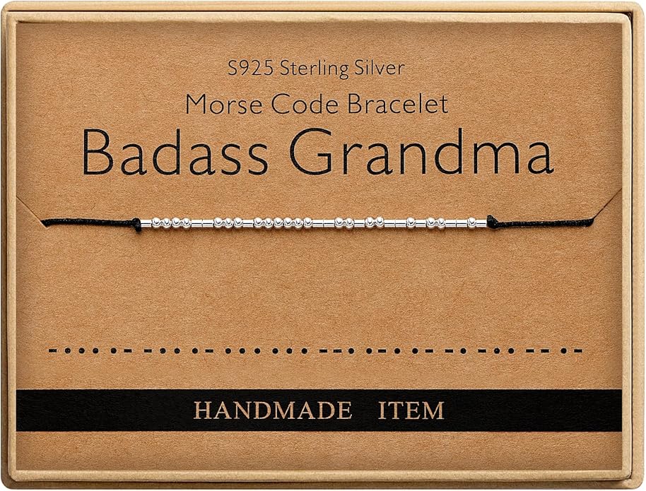Monily Inspirational Gifts for Women Morse Code Bracelets for Women Funny Bracelet for Friend Funny Gift for Women Sterling Silver Bracelet for Women