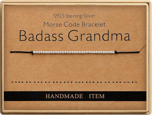 Monily Inspirational Gifts for Women Morse Code Bracelets for Women Funny Bracelet for Friend Funny Gift for Women Sterling Silver Bracelet for Women