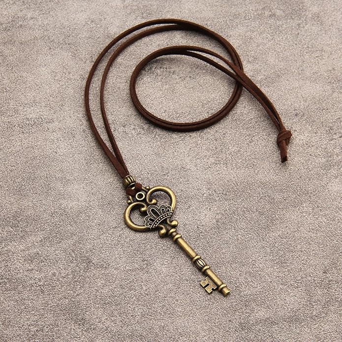 Boho Necklaces for Women Chunky Circle Necklace Layered Boho Circle Leather Choker Necklace Long Vintage Necklaces Bohemian Jewlery Gifts