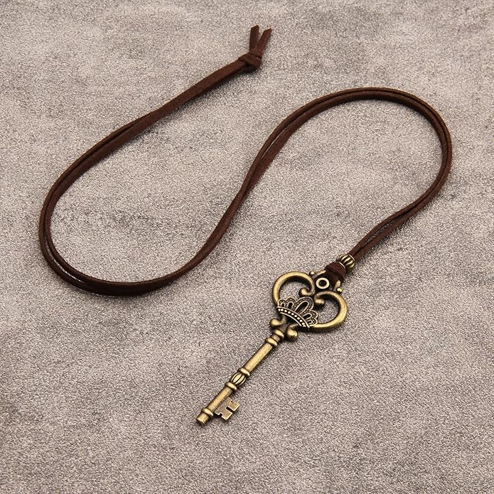 Boho Necklaces for Women Chunky Circle Necklace Layered Boho Circle Leather Choker Necklace Long Vintage Necklaces Bohemian Jewlery Gifts