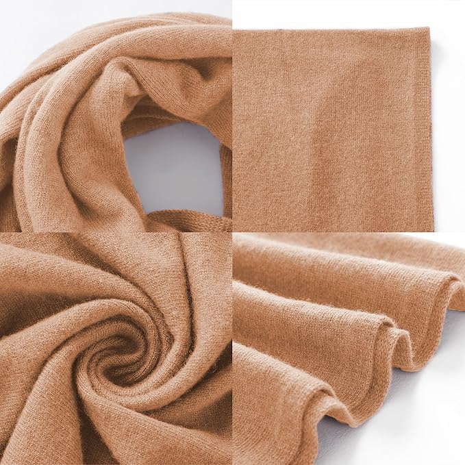GreenMount Women's Cashmere Shawls 100% Cashmere Knit Soft Warm Winter Extra Large Scarf for Women Plant Dyeing