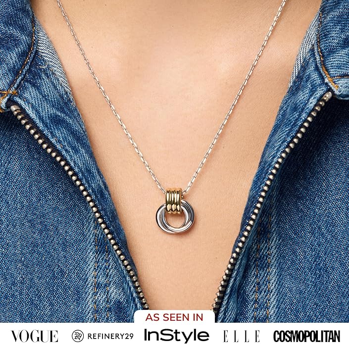 Ana Luisa Pendant Necklaces for Women - 14K Gold Plated and Silver Rhodium Necklace - Pearl, Heart, Circle, Moonstone, Gemstone, Knot Charm Styles - Hypoallergenic, Dainty, Trendy Layering Necklaces