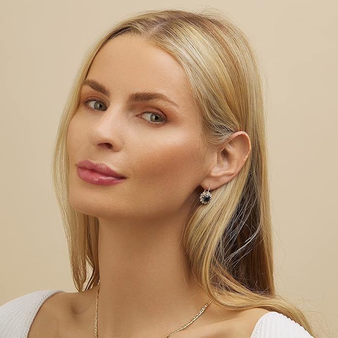 Brazel 18K Gold Plated Crystal Flower Earrings for Women