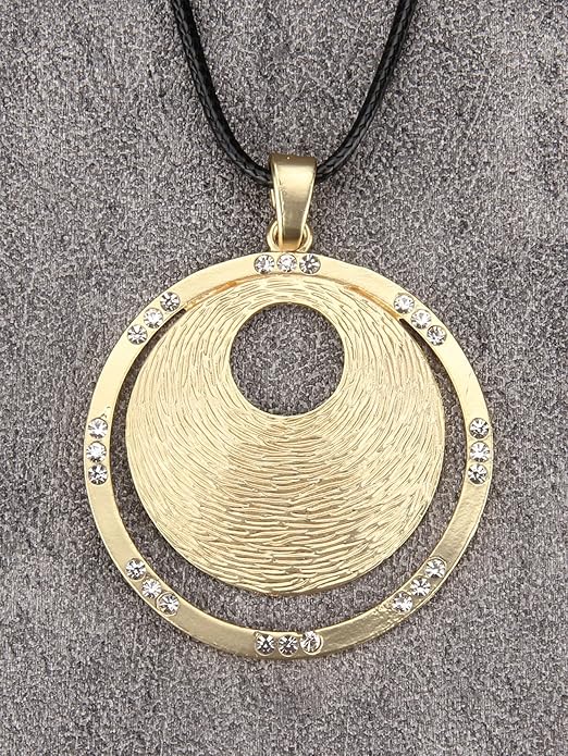 Boho Necklaces for Women Chunky Circle Necklace Layered Boho Circle Leather Choker Necklace Long Vintage Necklaces Bohemian Jewlery Gifts