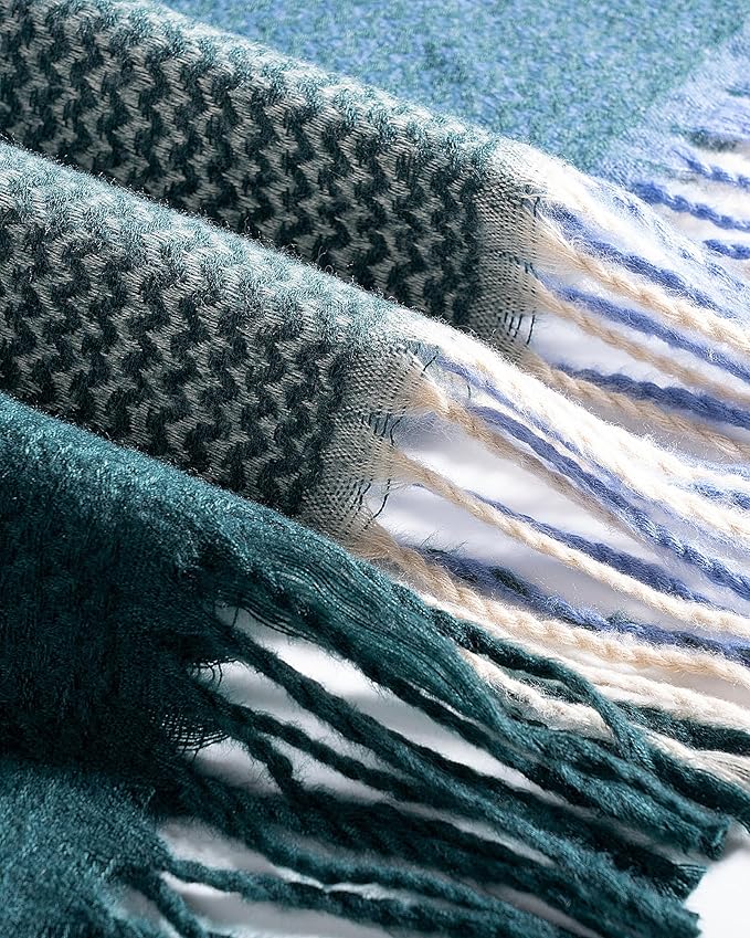 HOLDINA Women's Winter Shawl Wrap for Women–Warm Ponchos with Tassels,Christmas Gift for Mom & Older Women