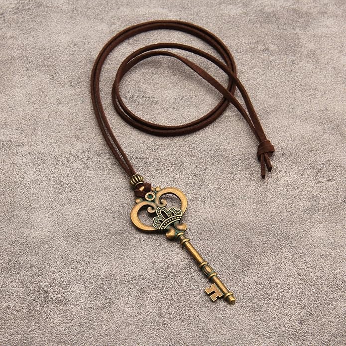 Boho Necklaces for Women Chunky Circle Necklace Layered Boho Circle Leather Choker Necklace Long Vintage Necklaces Bohemian Jewlery Gifts
