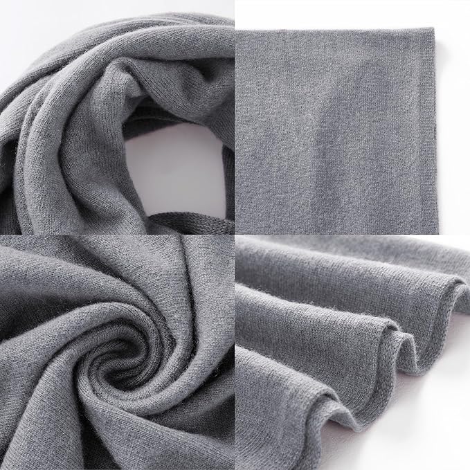 GreenMount Women's Cashmere Shawls 100% Cashmere Knit Soft Warm Winter Extra Large Scarf for Women Plant Dyeing