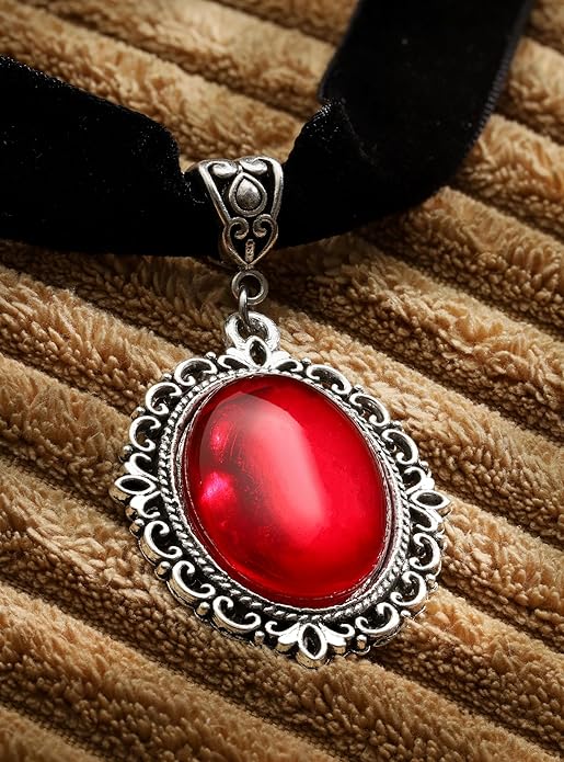 Sacina Black Velvet Victorian Choker, Black Choker, Goth Gothic Necklace, Vintage Necklace, Costume Jewelry, Halloween Christmas Jewelry Gift for Women