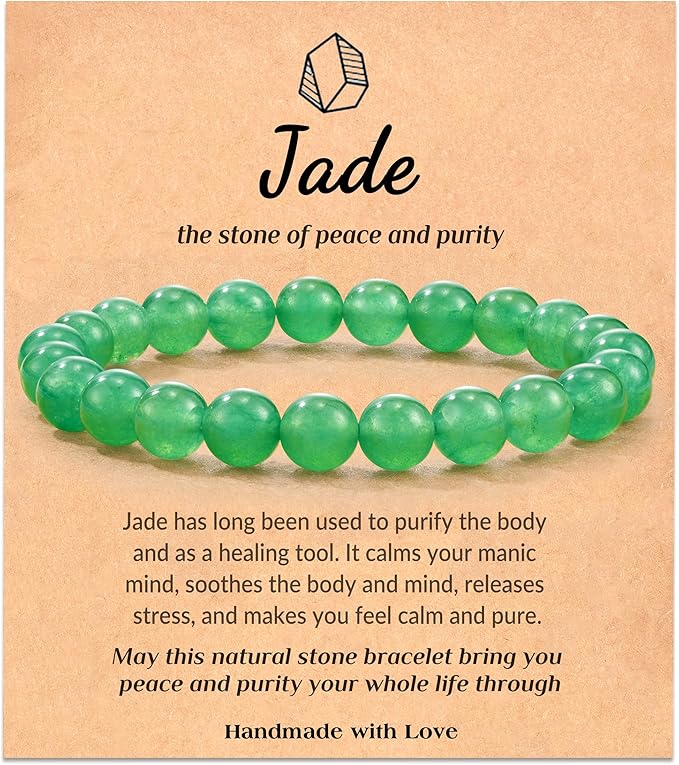 Seyaa Jade Bracelet for Women, Good Luck Beaded Bracelet for Women, Birthday Christmas Mothers'day Gift for Mom