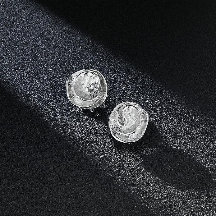 Two Tone Earrings for Women Gold and Silver Crossover Half Hoop Statement Earring Designer Stud Earrings