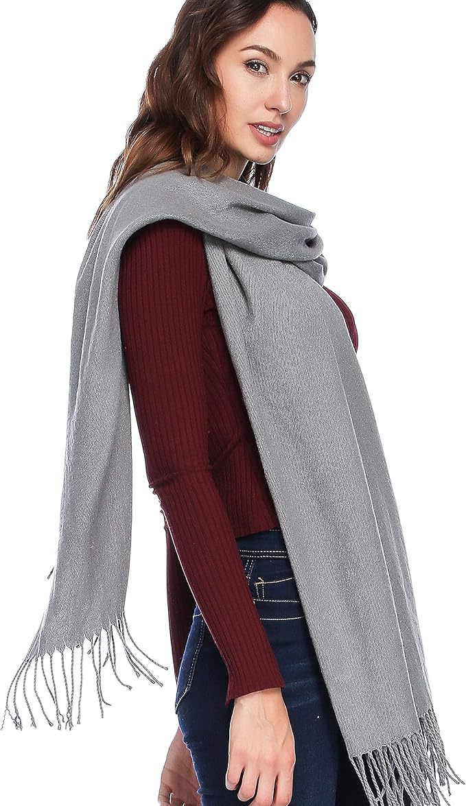HOYAYO Extra Large Thick Pashmina Shawl Wraps - Wool Soft Winter Warm Scarves Travel Blanket for Women