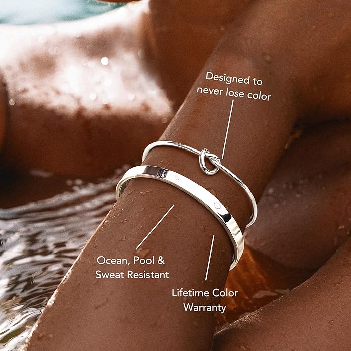 Gold Bracelets for Women Non Tarnish, 14K Gold Plated Chunky Cuff Bracelet Gold Bangles Bracelet for Women Trendy Tie Knot Cuban Rope Paperclip Beaded Bracelet Stack Jewelry Gifts