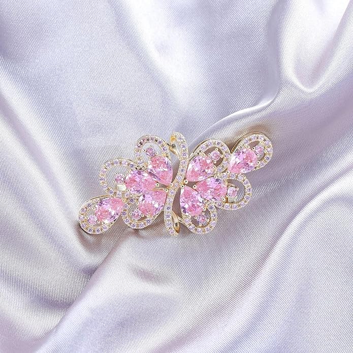 YOQUCOL Cubic Zirconia Crystal Rhinestone Wedding Brooch Pin for Women Brides Jewelry