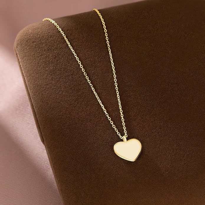 SLUYNZ 925 Sterling Silver Love Heart Choker Necklace for Women Teens Simple Love Heart Pendant Necklace Chain for Mother's Day