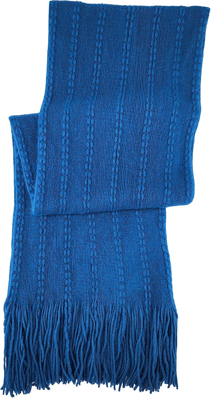 BRUCERIVER Women's Ultra Soft Knit Scarf & Glove Set Touchscreen Function Cable Design