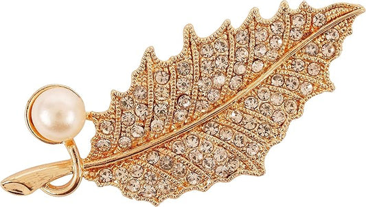 Touchstone Indian Bollywood Handcrafted Designer Jewelry Brooch Lapel Pin in Gold Or Silver Tone for Women.