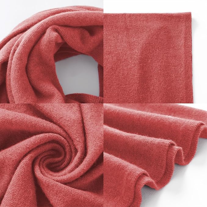 GreenMount Women's Cashmere Shawls 100% Cashmere Knit Soft Warm Winter Extra Large Scarf for Women Plant Dyeing