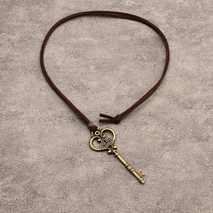 Boho Necklaces for Women Chunky Circle Necklace Layered Boho Circle Leather Choker Necklace Long Vintage Necklaces Bohemian Jewlery Gifts