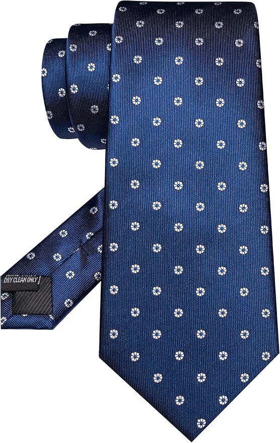 JEMYGINS Mens Tie and Lapel Pin Necktie Pocket Square Cufflinks and Tie Clip Sets for Business Casual 5PCS