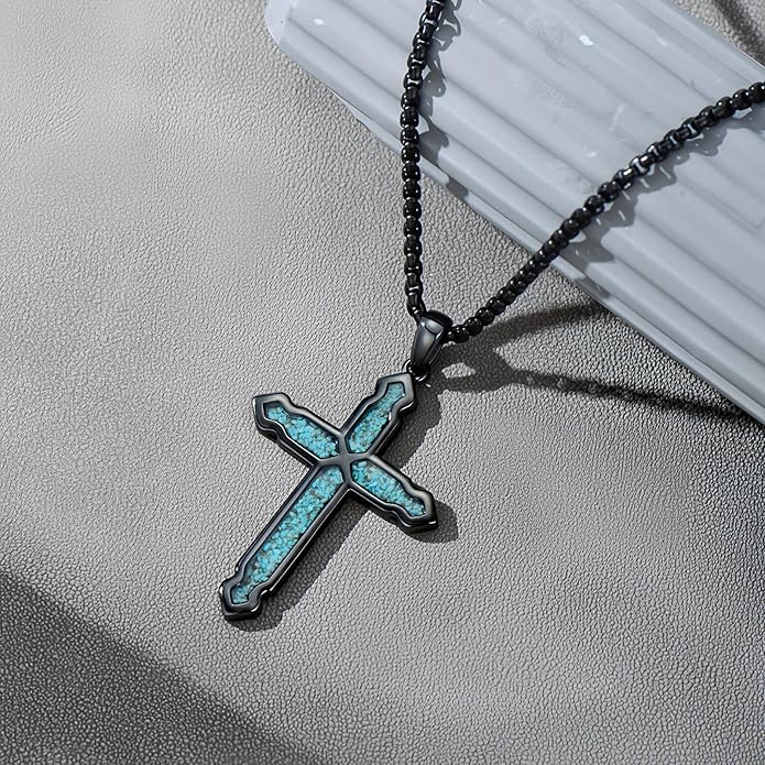Cross Necklace for Men 925 Sterling Silver Celtic Cross Pendant Christian Jewelry Religious Christmas Gifts for Women