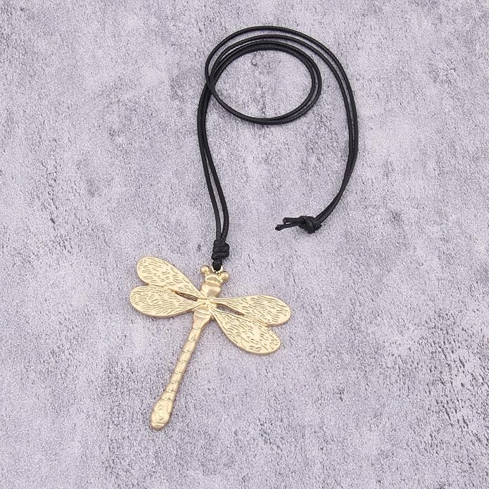 Long Boho Necklaces for Women Vintage Leather Wooden Pendant Y Choker Ethnic Style Gold Circle Hippie Sweater Necklace