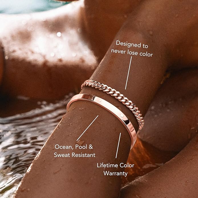 Gold Bracelets for Women Non Tarnish, 14K Gold Plated Chunky Cuff Bracelet Gold Bangles Bracelet for Women Trendy Tie Knot Cuban Rope Paperclip Beaded Bracelet Stack Jewelry Gifts