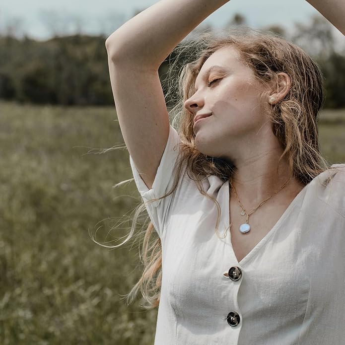 CANEVINKA 18K Gold Plate Coin Pendant Necklace for Women Dainty Compass Sunflower Necklaces Personalized Chain Layered Jewelry