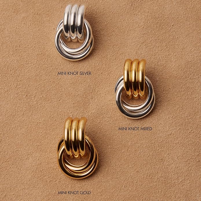 Mini Knot Earrings – Sculptural Twisted Design – Lightweight – By Heaven Mayhem