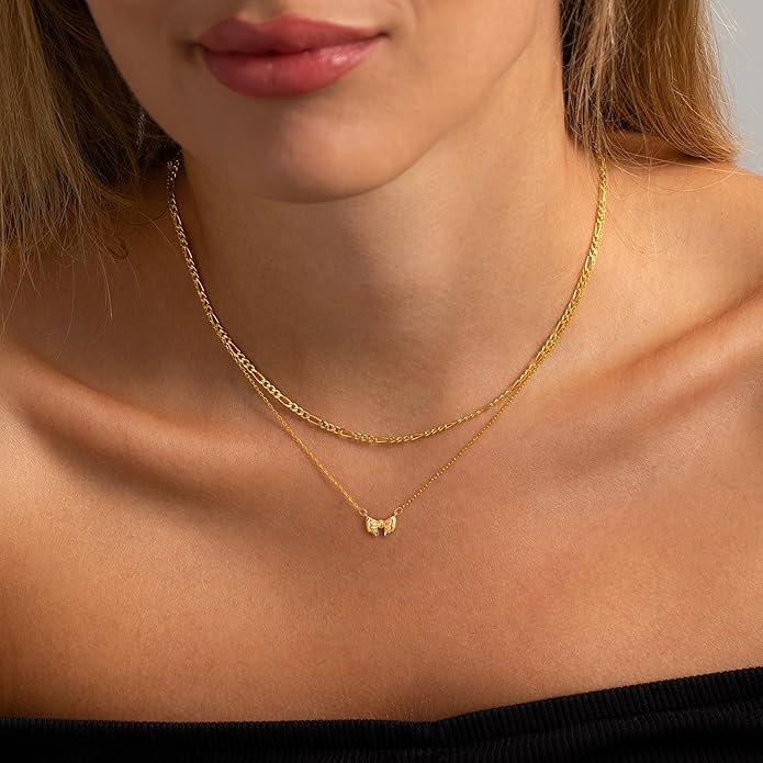 Gold Necklace for Women-14K Gold Plated Bow,Dragon,Shell, Palm Tree, Seahorse, Conch Shell,Sardines, Cowboy Boot,Bat,Bunny Pendant Beachy Jewelry for Women Gifts