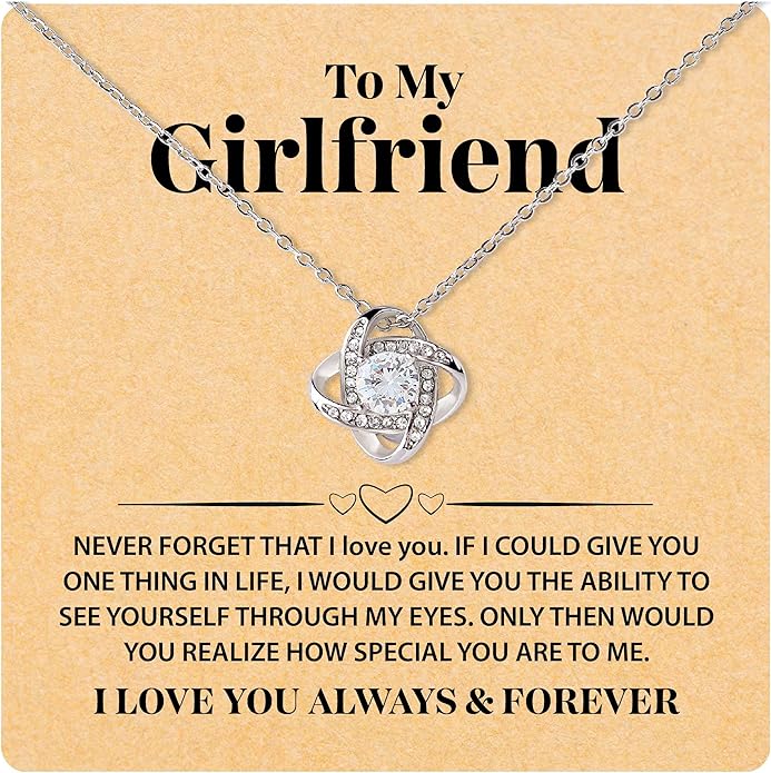 To My Beautiful Soulmate Necklace Romantic Gift for Girlfriend Wife With Message Card & Gift Box, Perfect for Anniversary Birthday Christmas or Valentine’s Day