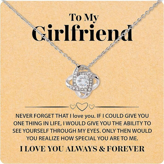To My Beautiful Soulmate Necklace Romantic Gift for Girlfriend Wife With Message Card & Gift Box, Perfect for Anniversary Birthday Christmas or Valentine’s Day