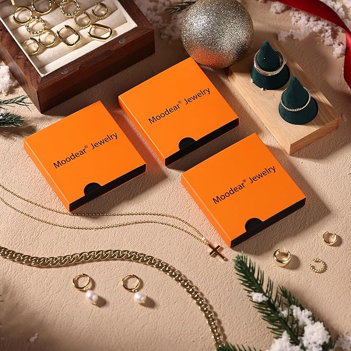 Moodear Stackable Bracelets for Men - Dainty 925 Sterling Silver/14K Gold Plated Cuff Snake Box Cuban Link Chain Bangle Bracelet Set Mens Jewelry