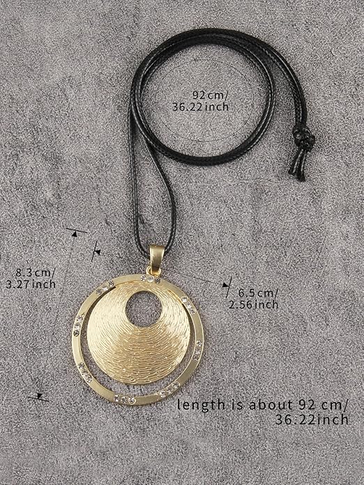 Boho Necklaces for Women Chunky Circle Necklace Layered Boho Circle Leather Choker Necklace Long Vintage Necklaces Bohemian Jewlery Gifts
