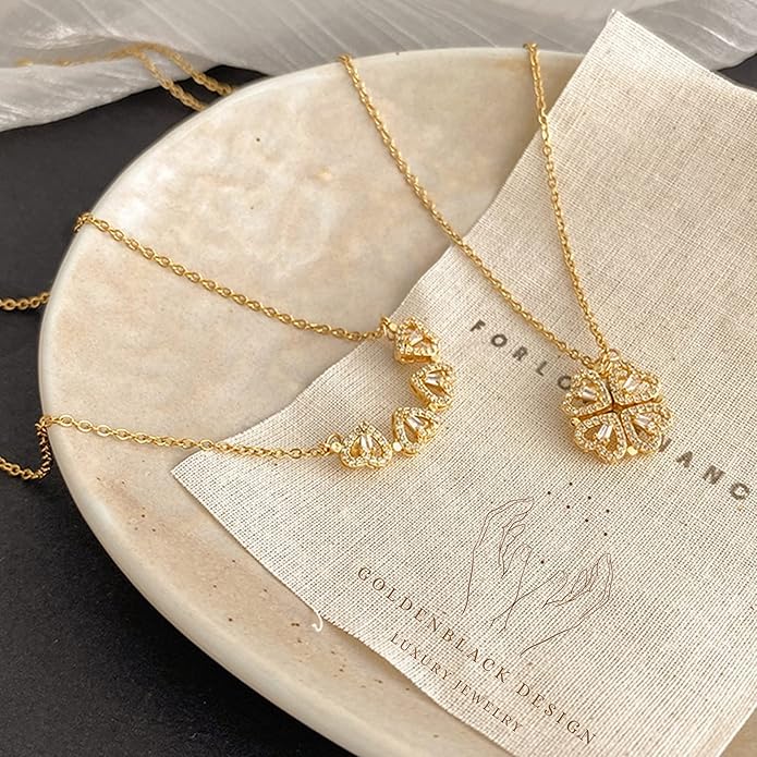 Tewiky Cute Heart Necklace Tiny 14k Gold Heart Pendant Choker Necklaces Small Gold Love Open Heart Chain Necklace for Women Dainty Gold Necklace Gifts for Her
