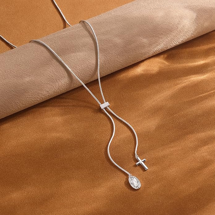 CHESKY Lariat Gold Necklace for Women Trendy, Dainty Long Necklace 14k Gold Plated/Silver Y-Shaped Pendant Necklace Layered Cz Beaded Chain Drop Necklaces Simple Gold Jewelry For Women Gift