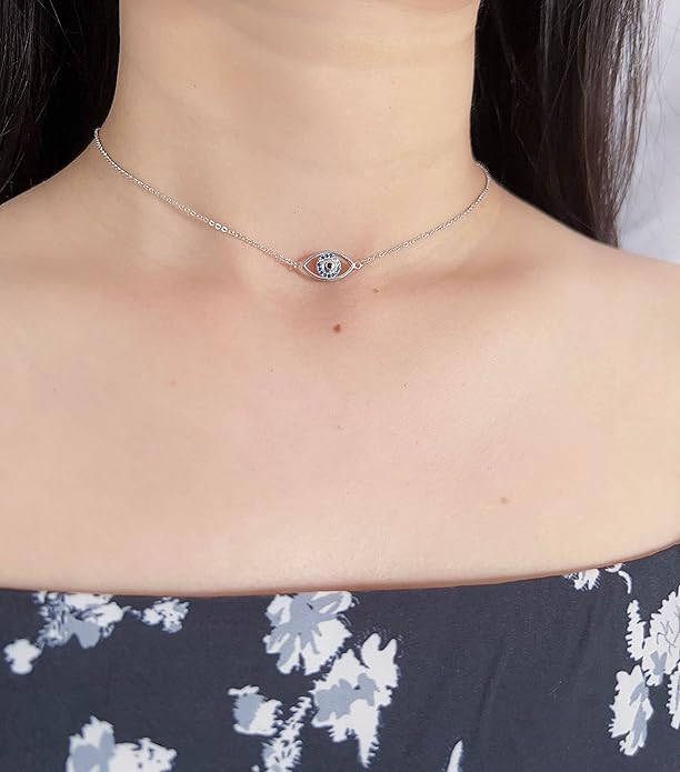 S925 Sterling Silver Choker Short Dainty Necklace for Women Jewelry