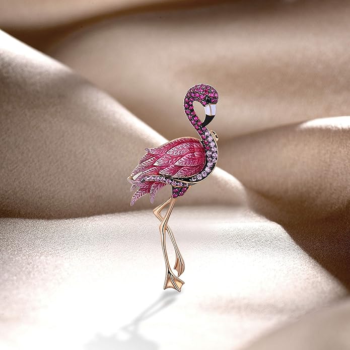 Santuzza 925 Sterling Silver Enamel Brooch Pin for Women