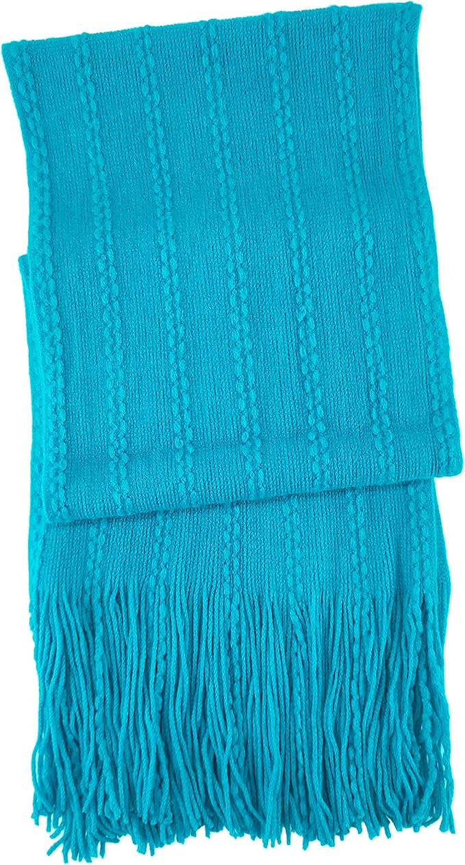 BRUCERIVER Women's Ultra Soft Knit Scarf & Glove Set Touchscreen Function Cable Design