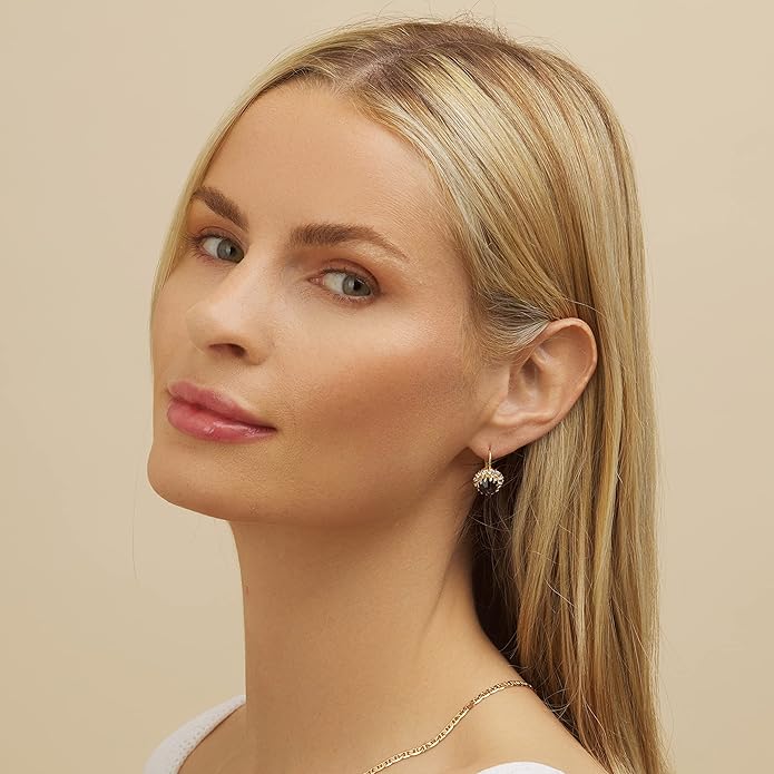 Brazel 18K Gold Plated Crystal Flower Earrings for Women