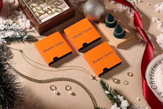 Moodear Christmas Gifts Sotcking Stuffers, Dainty 925 Sterling Silver/14k Gold Plated CZ Cross Bracelet Layered Snake Pearl Chain Knot Bracelets for Women Trendy Religious Christian Jewelry