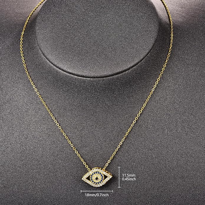 AENEAS Evil Eye Necklace for Women 925 Sterling Silver Necklace Ojo Turco Trendy Jewelry Gifts for Women Wife