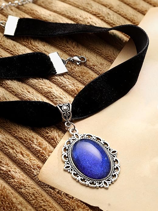 Sacina Black Velvet Victorian Choker, Black Choker, Goth Gothic Necklace, Vintage Necklace, Costume Jewelry, Halloween Christmas Jewelry Gift for Women
