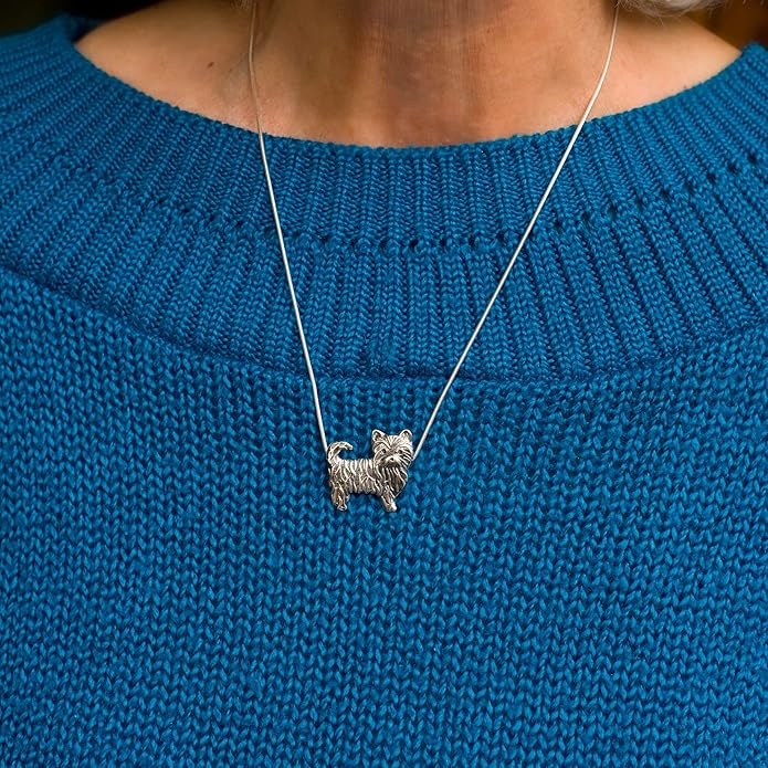 Sterling Silver Yorkie Pendant Gifts for Women - Yorkshire Terrier Gifts – Handcrafted in the USA