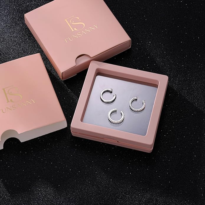 Gold Ear Cuffs Earrings for Women Non Piercing - Clip on Cartilage Earrings Dainty 14K Gold Sterling Silver Plated Cubic Zirconia Huggie Hoop Earring for Women No Tarnish Trendy Jewelry Set