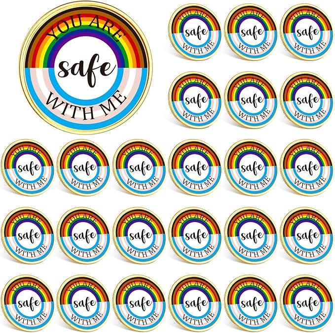 Junkin You Are Safe with Me Enamel Pins Rainbow Lapel Pride Pins Lgbtq Supports Badge Pride Accessories Cute Brooch
