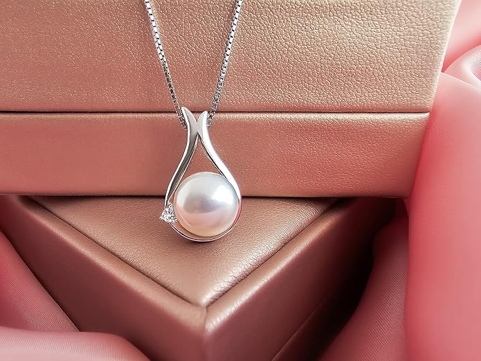 Gifts For Wife Wedding Anniversary - mothers day gifts for wife - AAA+ Real Pearl Necklaces For Women (18k Gold Platting 925 Sterling Silver) mothers necklace ideas Birthday Freshwater Pearl Necklace